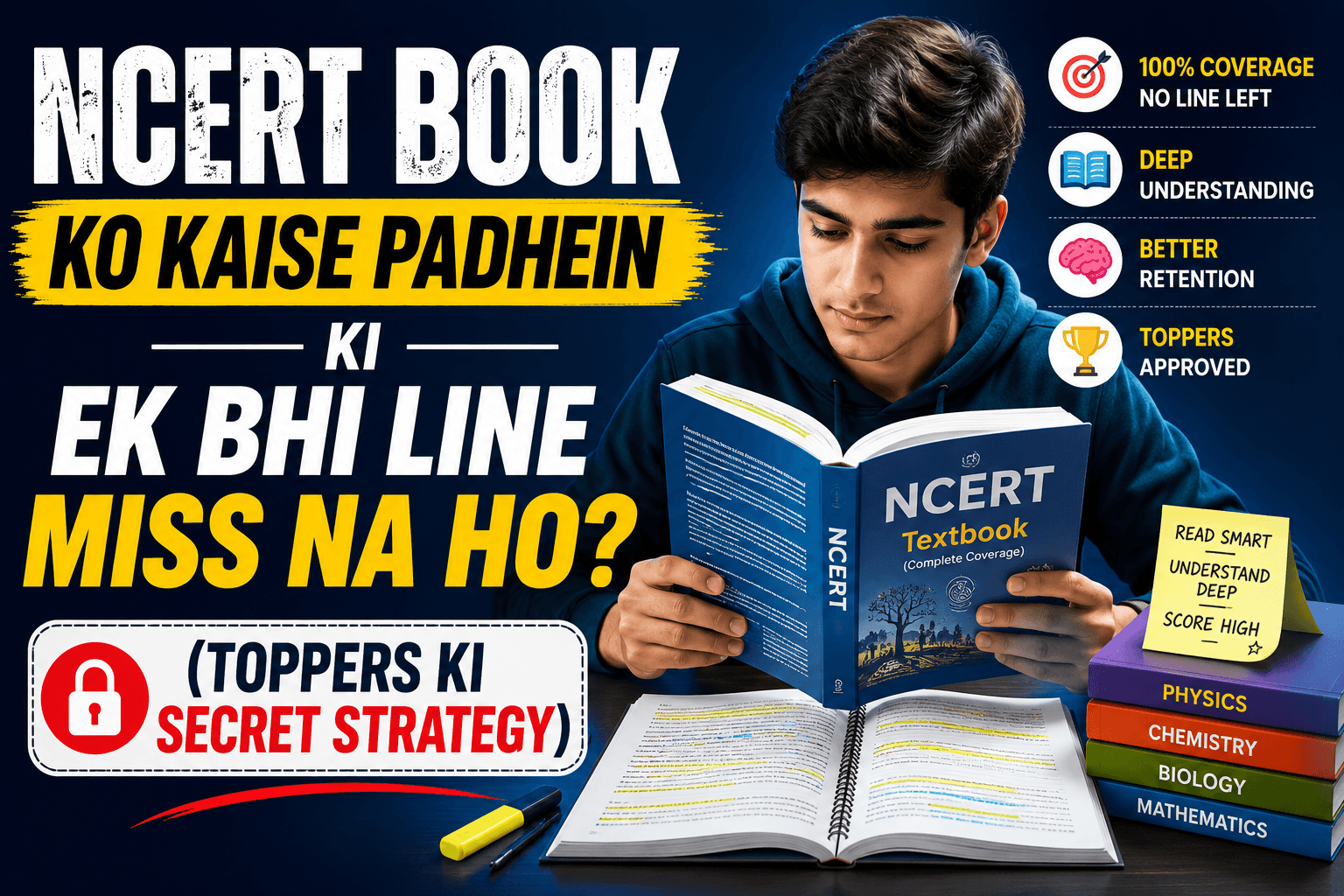NCERT Book Ko Kaise Padhein Ki Ek Bhi Line Miss Na Ho? (Toppers Ki Secret Strategy)