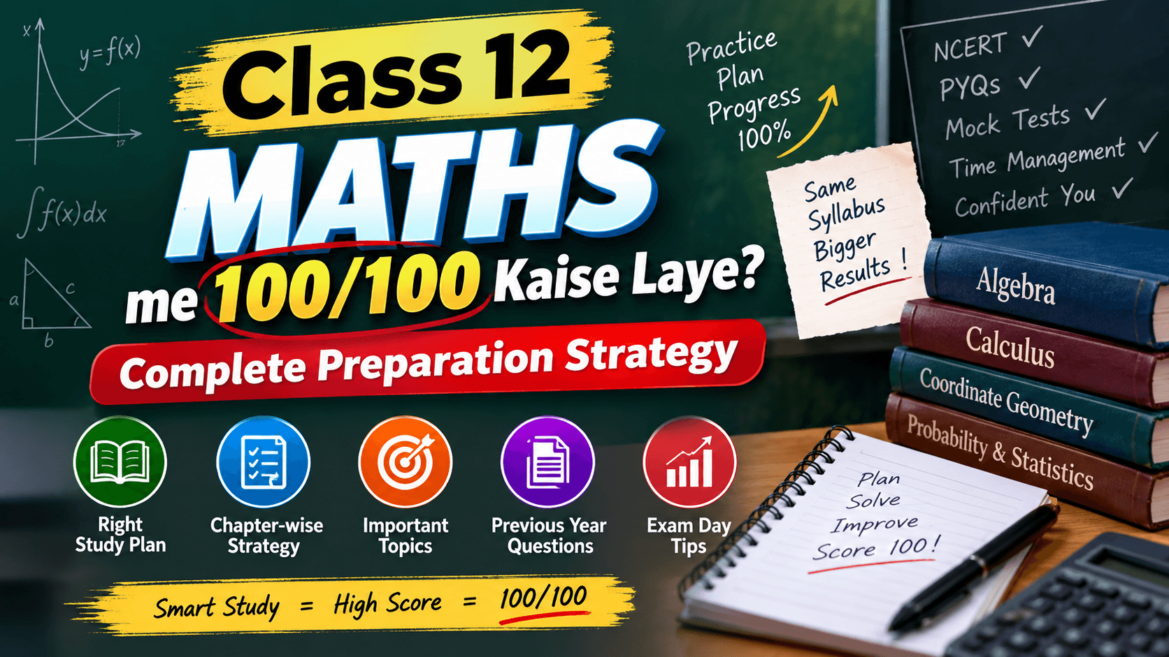 Class 12 Maths me 100/100 Kaise Laye? Complete Preparation Strategy
