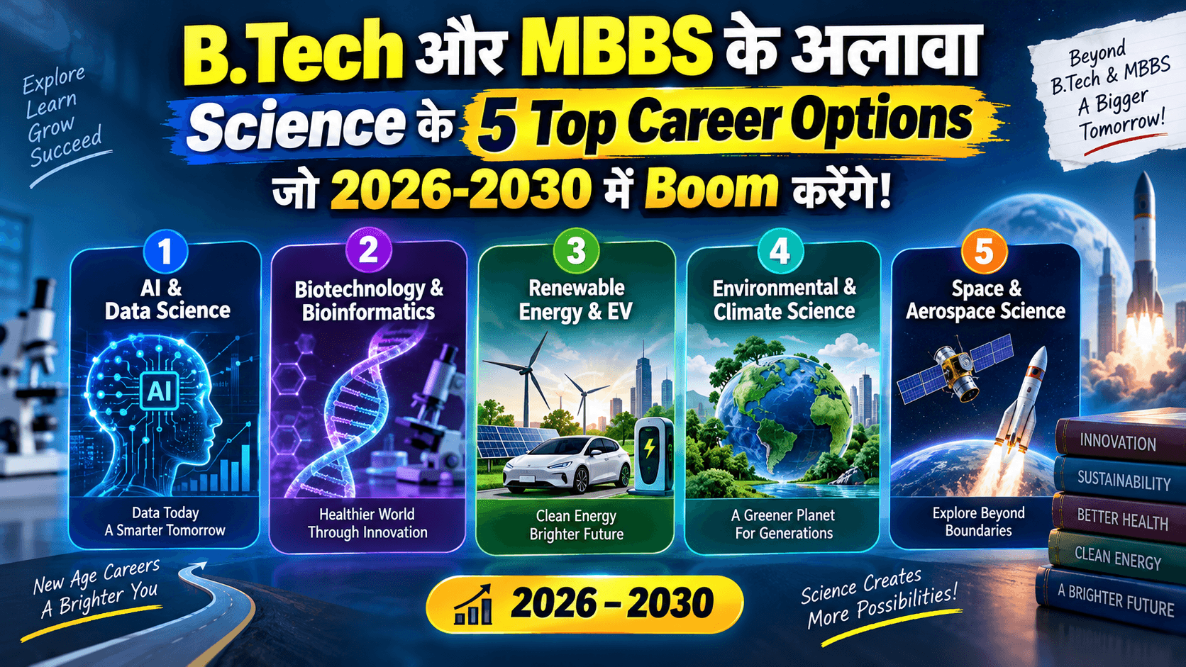 5 Top Science Career Options Beyond B.Tech and MBBS That Could Boom in 2026-2030