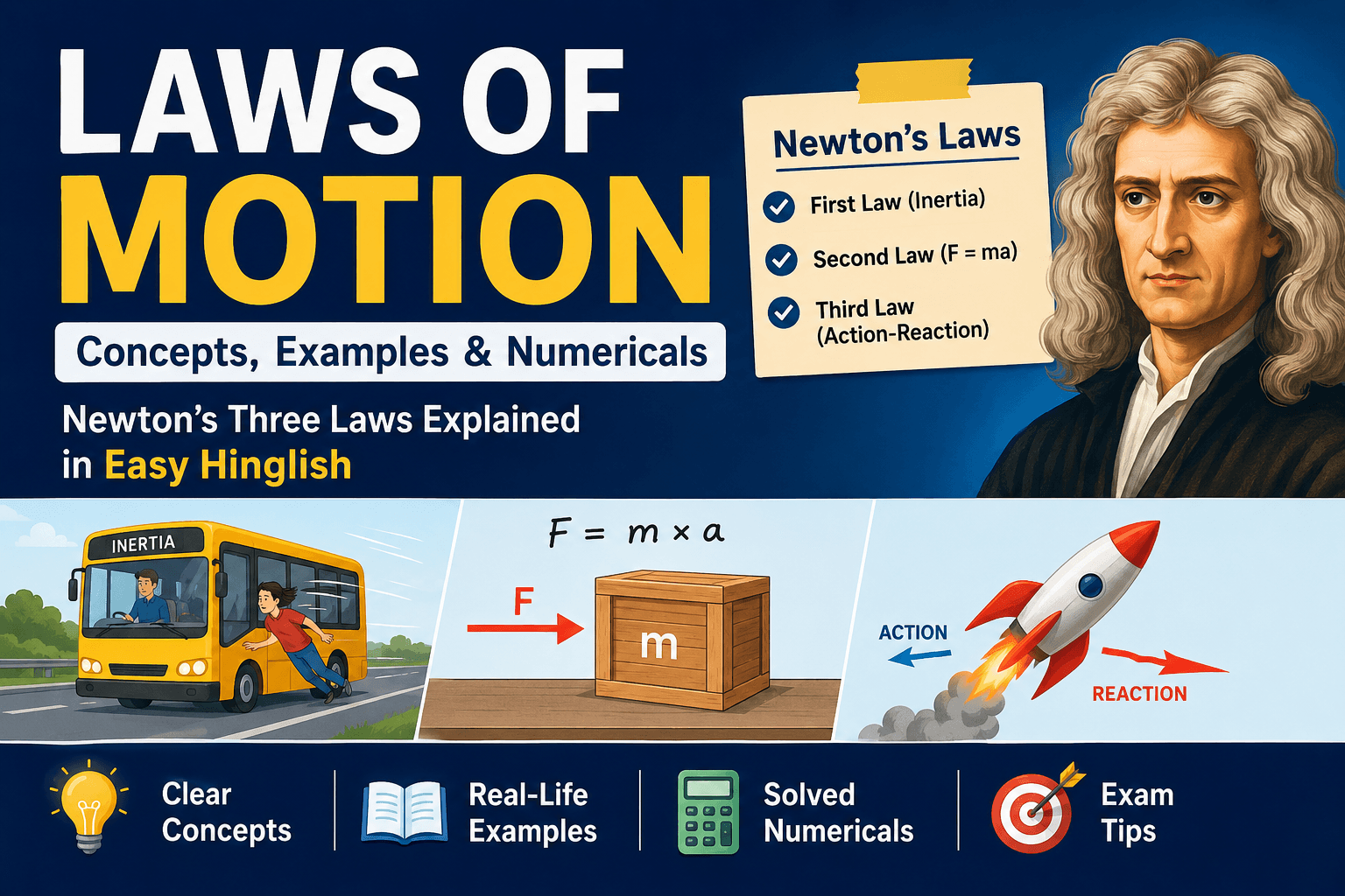 Laws of Motion Kya Hai? Newton Ke 3 Laws