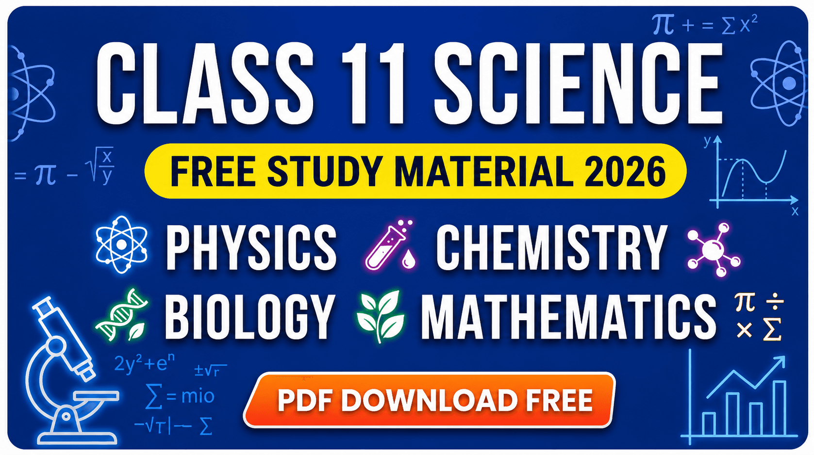Download Free Class 11 PDF Books | Complete Science Study Material