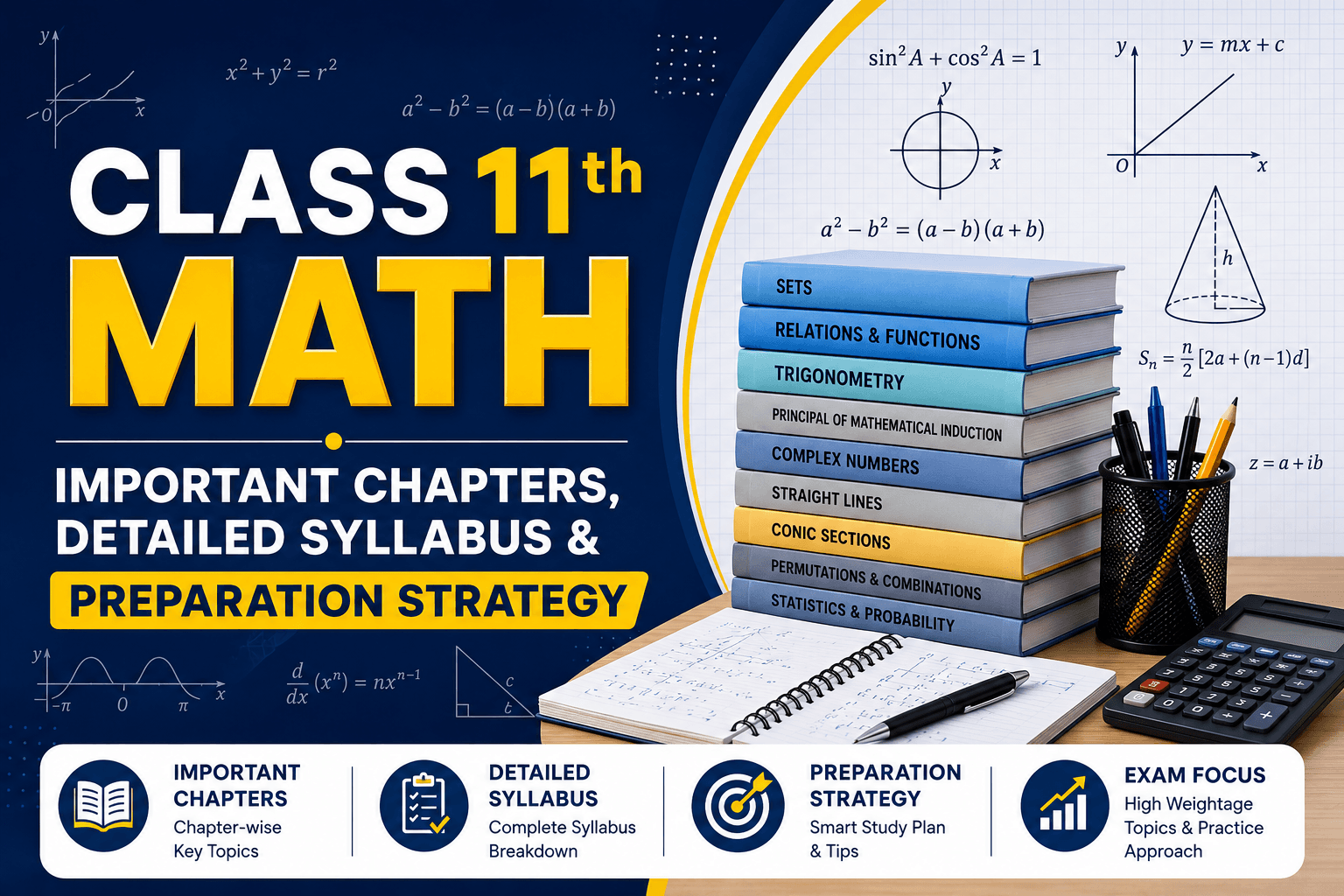Class 11th Math: Important Chapters, Detailed Syllabus & Preparation Strategy