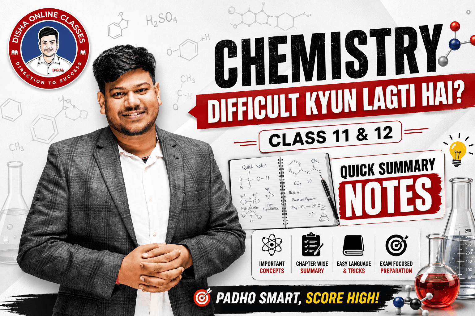 Chemistry Difficult Kyun Lagti Hai? Class 11 & 12 Quick Summary Notes