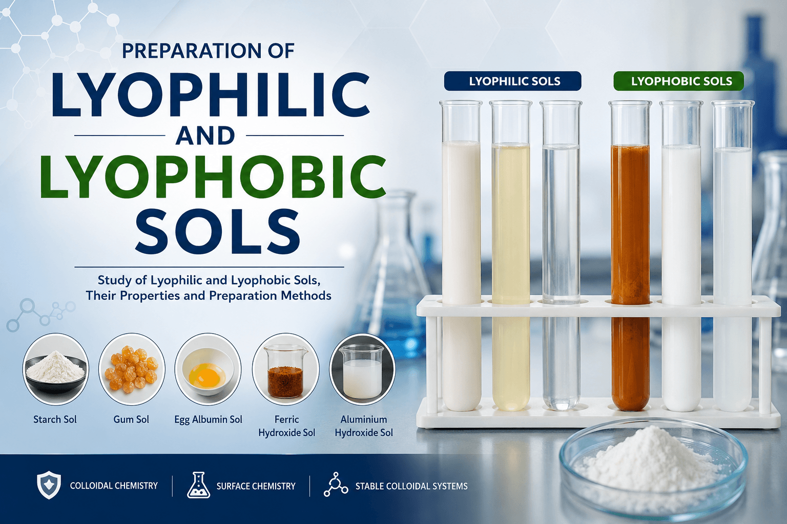 Preparation of Lyophilic and Lyophobic Sols